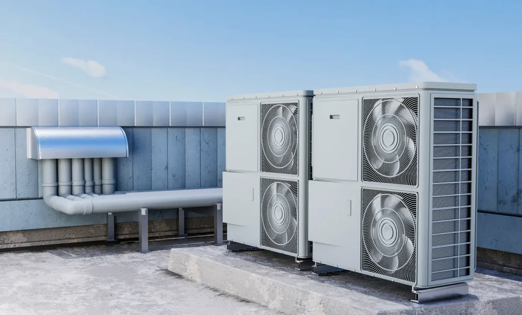 Expanding The Solar Supply Chain Finance close up heat pump outside home 1