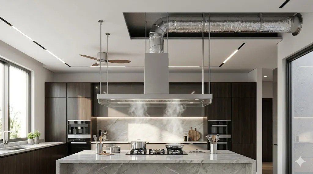 معايير اختيار شفاط الجزيرة المناسب للسقف والاستخدام 