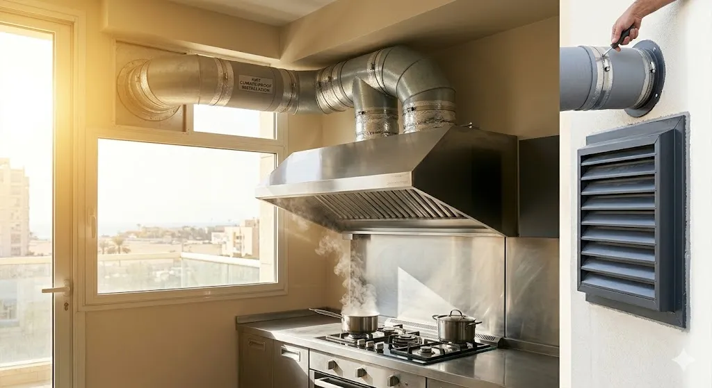 تأثير المناخ الكويتي على تركيب شفاط المطبخ