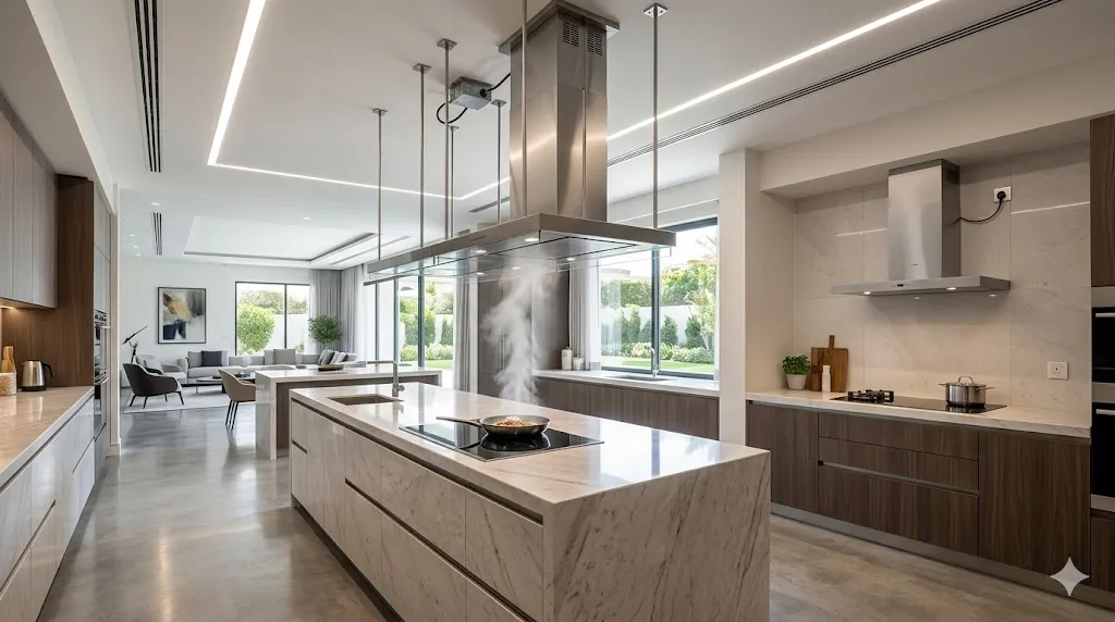 مميزات شفاط جزيرة المطبخ عن الأنواع الأخرى