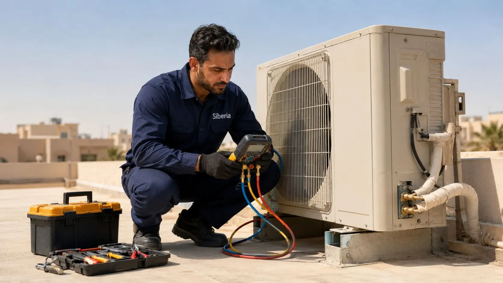 إصلاح أنظمة التكييف في الكويت علامات الأعطال وطرق الفحص والتشخيص