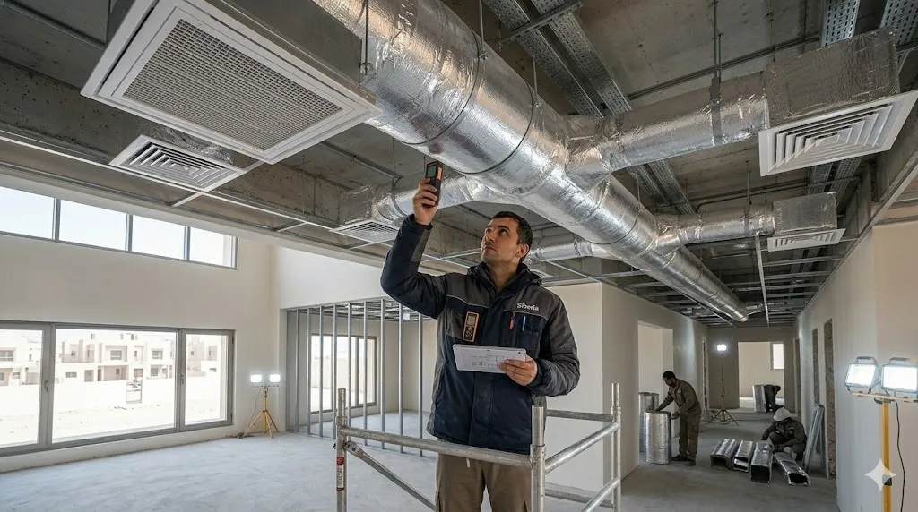 سيبيريا حلول هندسية متكاملة لتركيب دكت التكييف في الكويت