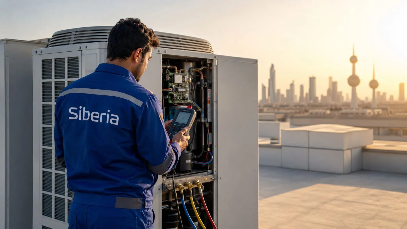 خدمات شركة سيبيريا في تصليح أنظمة HVAC بالكويت