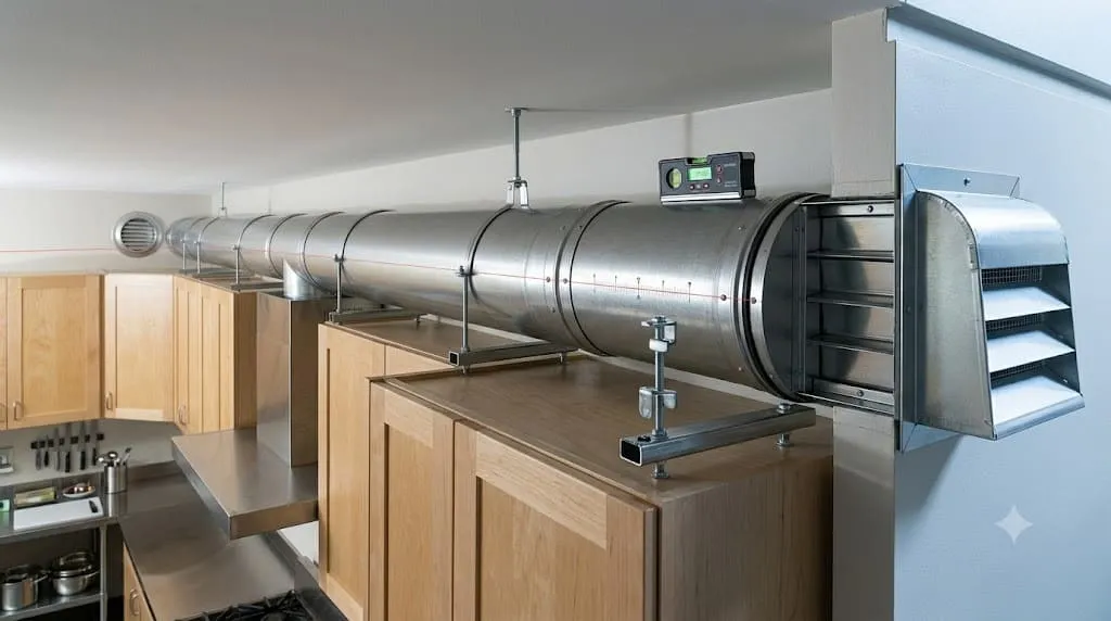 أسس اختيار شفاط مطبخ مدخنة وتجهيز فتحات طرد الهواء بالكويت 2 قواعد تصميم دكت شفاط مطبخ مدخنة وفتحة الطرد الخارجية