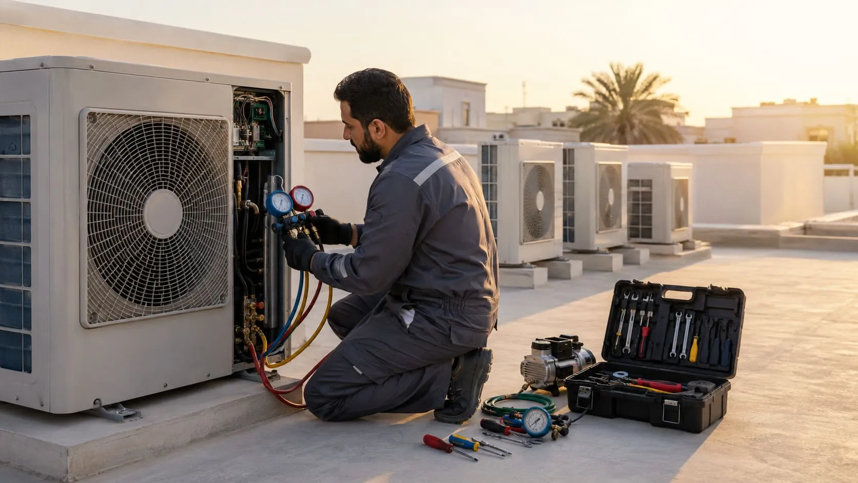 معايير صيانة أنظمة التكييف في الكويت وطرق فحص الوحدات
