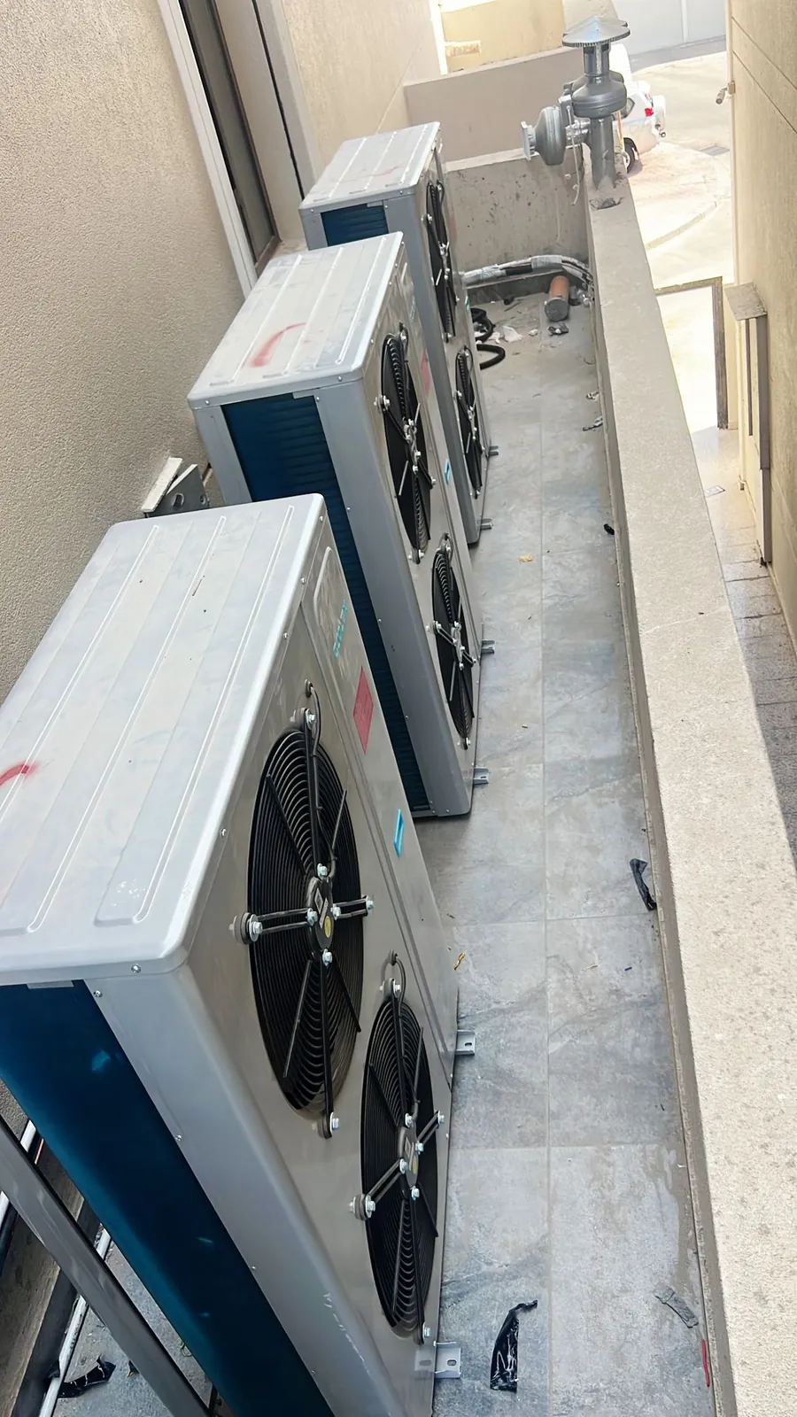 Coolex Split AC & Central Ventilation for a Residence in South Al-Mutlaa — تركيب تكييف Coolex سبلت وتهوية مركزية لقسيمة في جنوب المطلاع