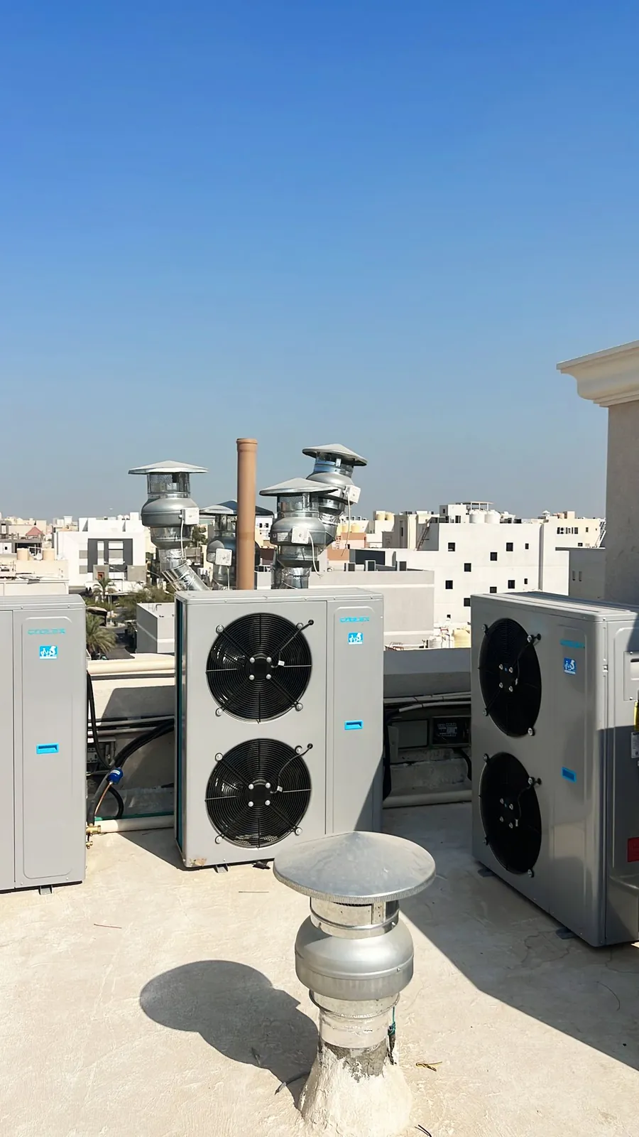 Coolex Split AC & Central Ventilation for a Residence in South Al-Mutlaa — تركيب تكييف Coolex سبلت وتهوية مركزية لقسيمة في جنوب المطلاع