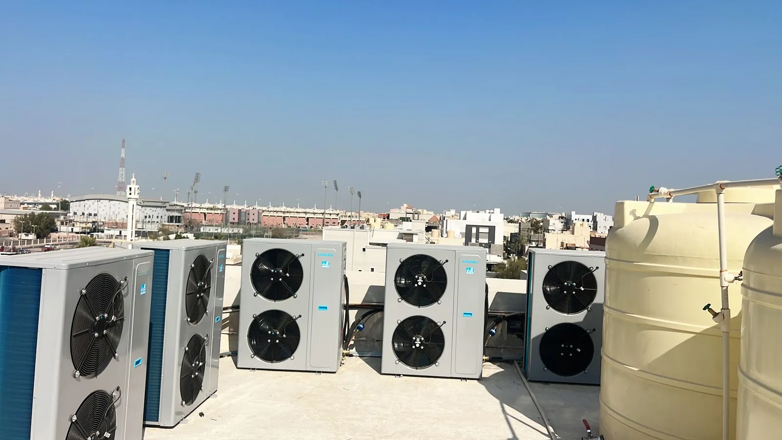 Coolex Split AC & Central Ventilation for a Residence in South Al-Mutlaa — تركيب تكييف Coolex سبلت وتهوية مركزية لقسيمة في جنوب المطلاع