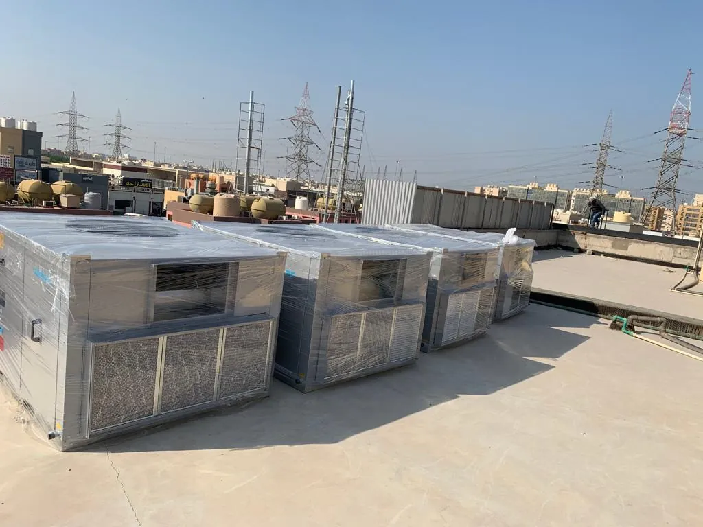 Coolex Rooftop Package AC Supply & Installation Across Multiple Kuwait Projects — توريد وتركيب وحدات Coolex Package لمشاريع متعددة في الكويت