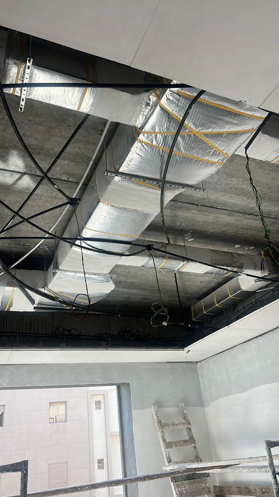 Residential HVAC Ductwork & Rough-In for a Property in Al-Masayel – Kuwait — أعمال دكت وتمديدات تكييف لقسيمة سكنية في المسايل – الكويت