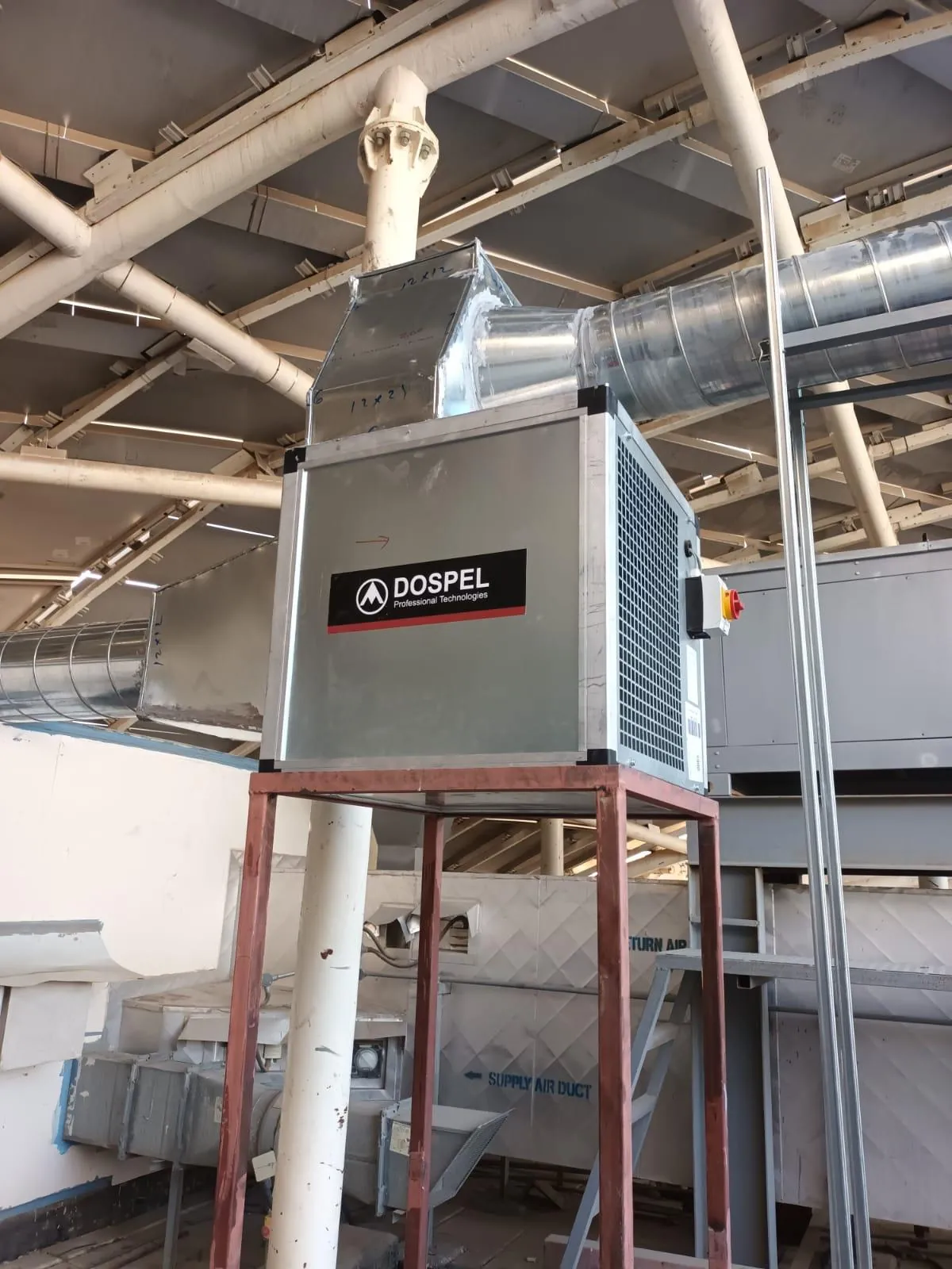 DOSPEL Ventilation Fan Installation for a Restaurant at The Avenues – Kuwait — تركيب مروحة DOSPEL لتهوية مطعم داخل مجمع الأفنيوس – الكويت